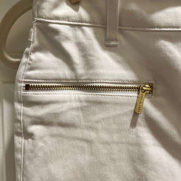 Michael Kors Izzy Skinny Mid-Rise White Jeans Size 0 - Picture 5 of 5